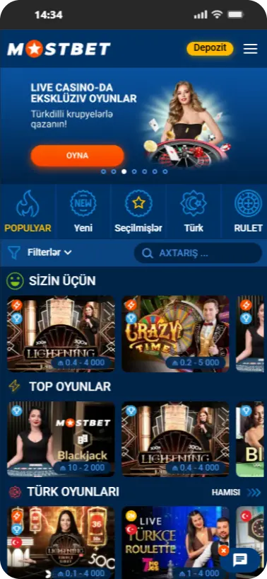 Canlı Kazino Mostbet