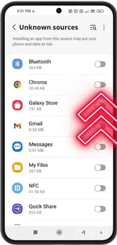 Yükləmə səhifəsində “Android üçün Yüklə”